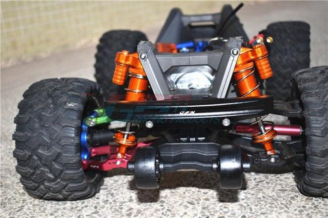 GPM ALUMINUM F/R L-SHAPE PIGGY BACK SPRING DAMPERS 125MM TRAXXAS 1/10 MAXX BLACK - PowerHobby