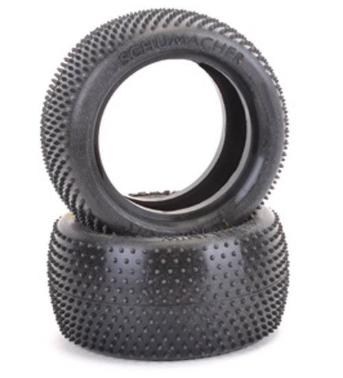 Schumacher U6819 "Mini Pin 1" 2.2" 1/10 Rear Buggy Tires Blue (2) - PowerHobby