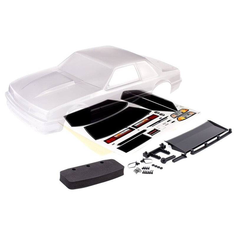 Traxxas (9421) Drag Slash Ford Mustang Fox Body (Clear) - PowerHobby