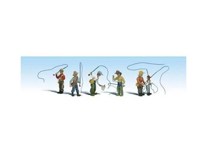 Woodland A1910 HO Fly Fishermen Figuers - PowerHobby