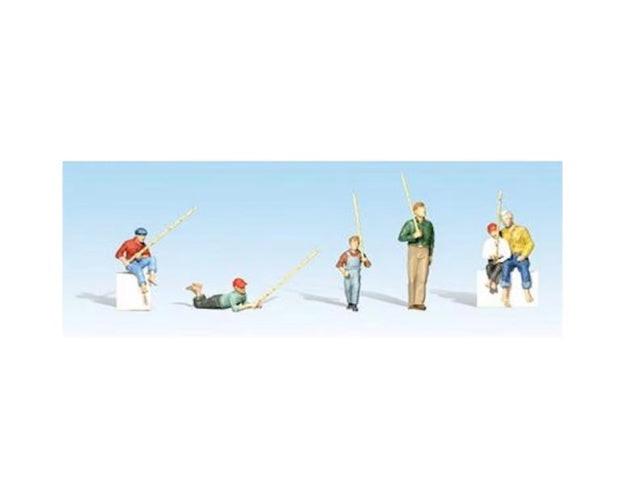 Woodland Scenics Gone Fishing - Figure In Scala HO Per Modellismo Ferroviario E Diorami - Dipinte A Mano