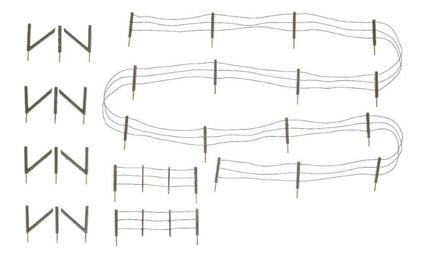 Woodland Scenics A2980 HO Scale Barbed Wire Fence - PowerHobby