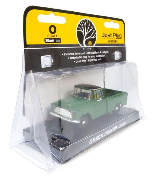 Woodland Scenics JP5970 O Scale Green Pickup Truck - PowerHobby