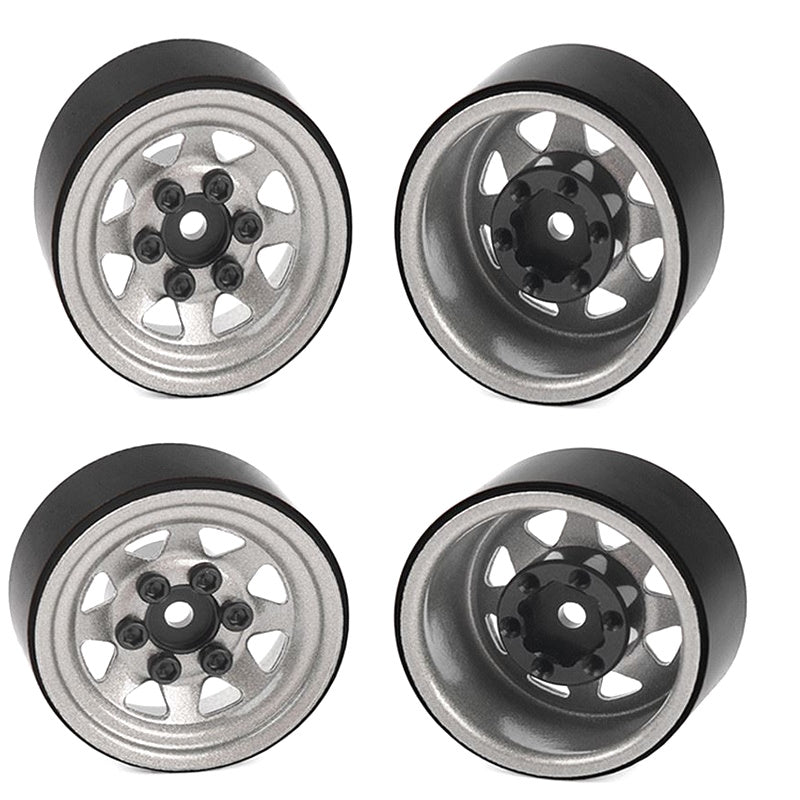 RC4WD RC4ZW0345 Stamped Steel 1.0" Stock Beadlock Wheels (Plain) - PowerHobby