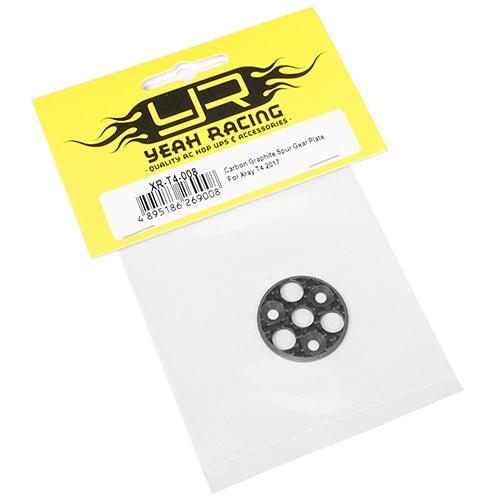 Yeah Racing XR-T4-008 Carbon Graphite Spur Gear Plate Xray T4 - PowerHobby