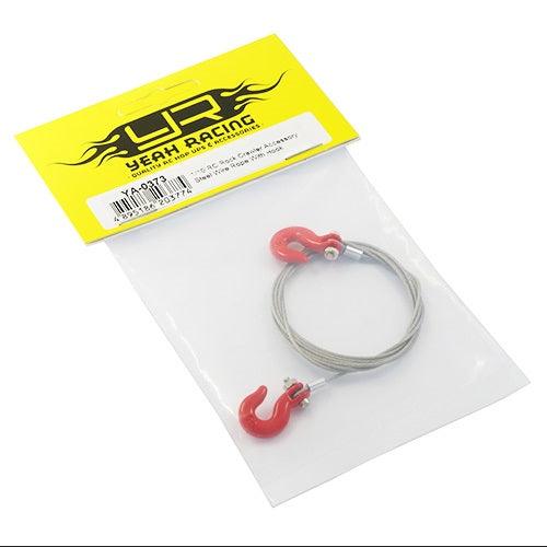 Yeah Racing YA-0373 1/10 RC Rock Crawler Accessories Steel Wire Rope w/Hook - PowerHobby