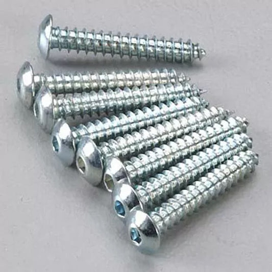 Dubro 528 Button Head Sheet Metal Screws 4x3/4 (8)