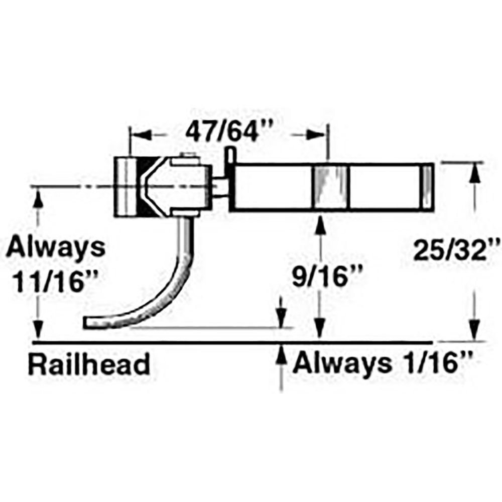 Kadee 1745 O Scale SBE Bottom Shelf Medium Centerset Metal Couplers