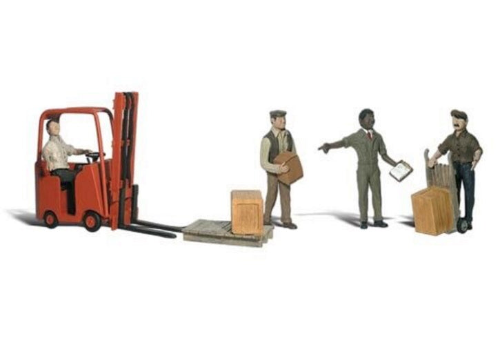 Woodland Scenics A2744 O Train Figures Workers w/Forklift