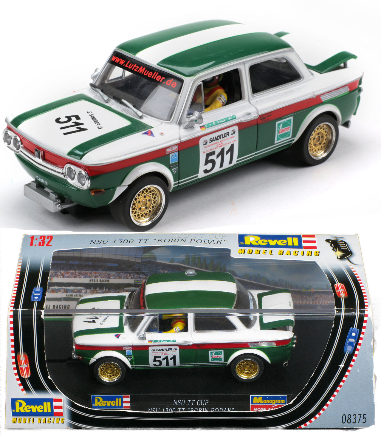 Revell NSU TT Cup NSU 1300 TT Robin Podak 1/32 Slot Car Monogram 08375