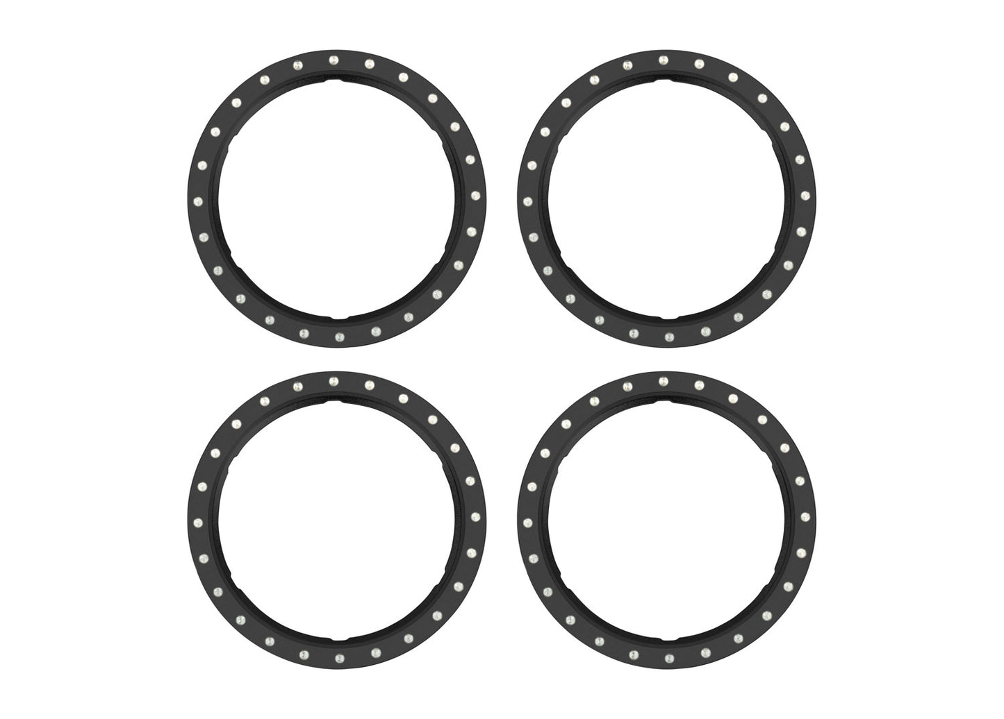 Traxxas 10276-BLK Pro Scale Black Aluminum Beadlock Rings (4)