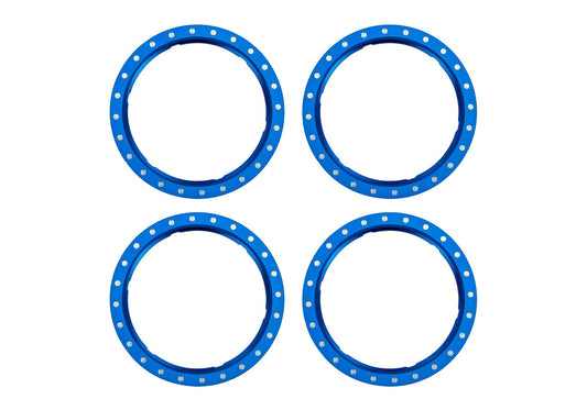 Traxxas 10276-BLUE Pro Scale Blue Aluminum Beadlock Rings (4)
