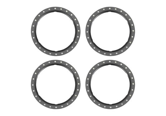 Traxxas 10276-GRAY Pro Scale Gray Aluminum Beadlock Rings (4)