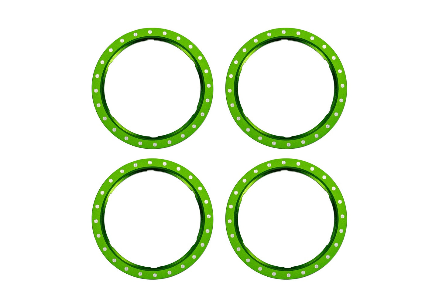 Traxxas 10276-GRN Pro Scale Green Aluminum Beadlock Rings (4)