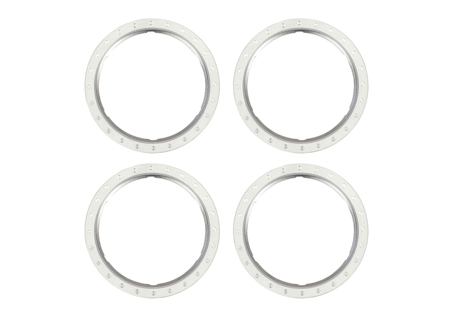 Traxxas 10276-SLVR Pro Scale Silver Aluminum Beadlock Rings (4)