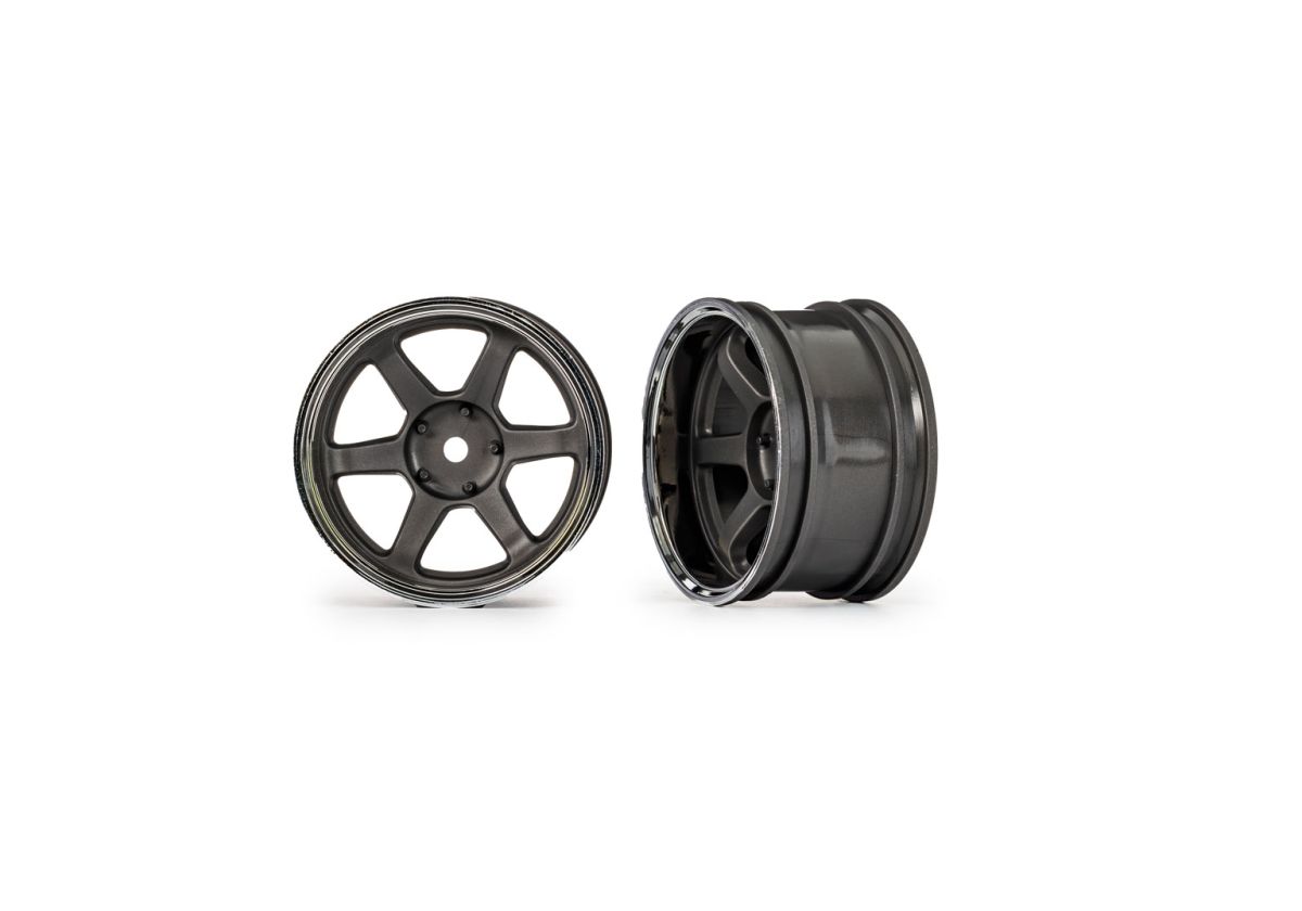 Traxxas 10572 1.9" Gray 6-Spoke Rear Wheels