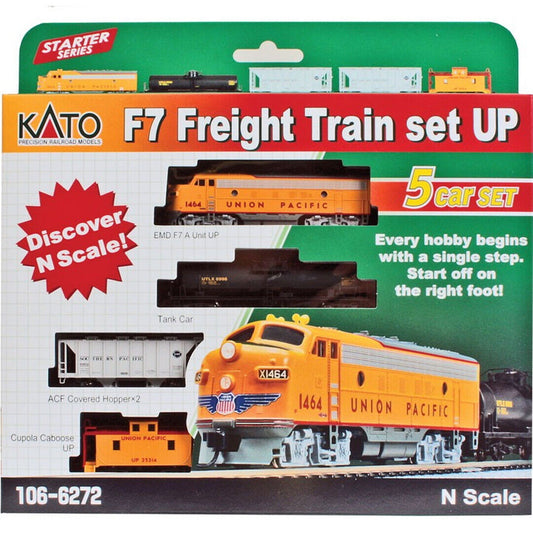 Kato 106-6272 N F7 Freight Train Set UP.