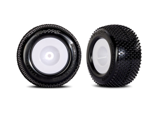 Traxxas 10773-WHT White Dished Wheels w/ Response Pro Tires (2)
