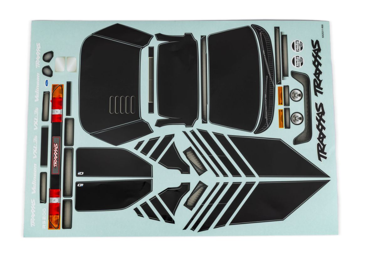 Traxxas 10816-BLK Mini Rally RS200 Black Decal Sheet
