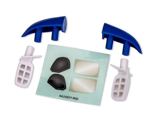 Traxxas 10818-BLUWHT White Side Mirrors and Roof Intakes - Blue/White