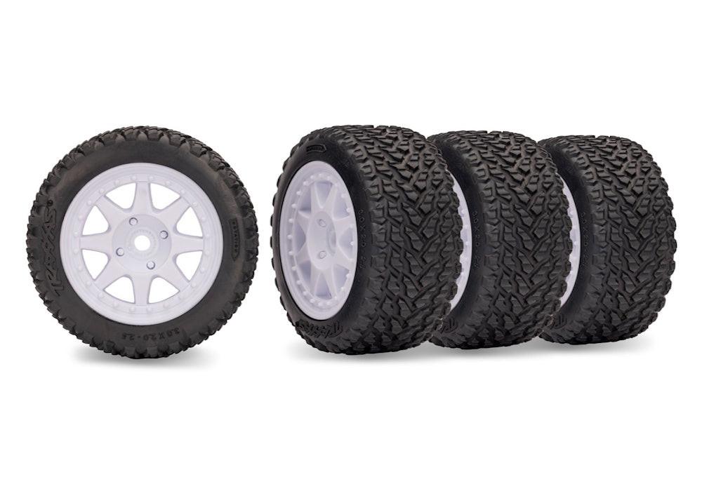 Traxxas 10874 White Mini Rally Wheels with Rally Tires (4) | PowerHobby