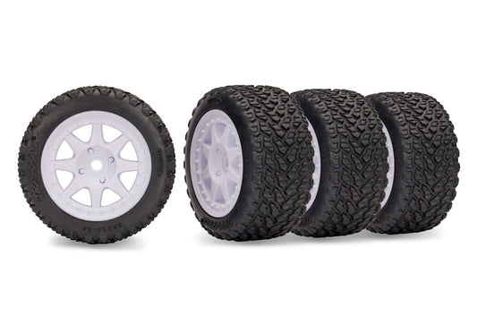 Traxxas 10874 White Mini Rally Wheels with Rally Tires (4)