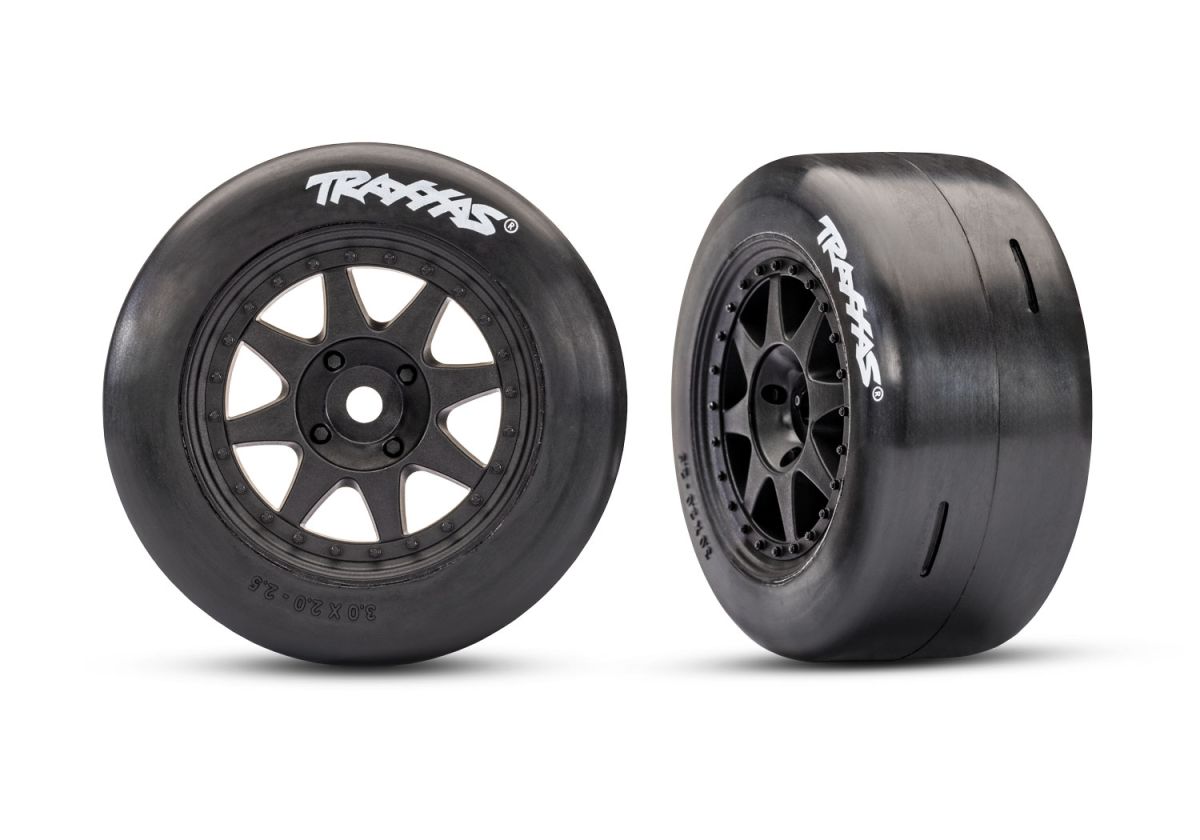 Traxxas 10875-BLK Black Rear Mini Rally Slick Tires