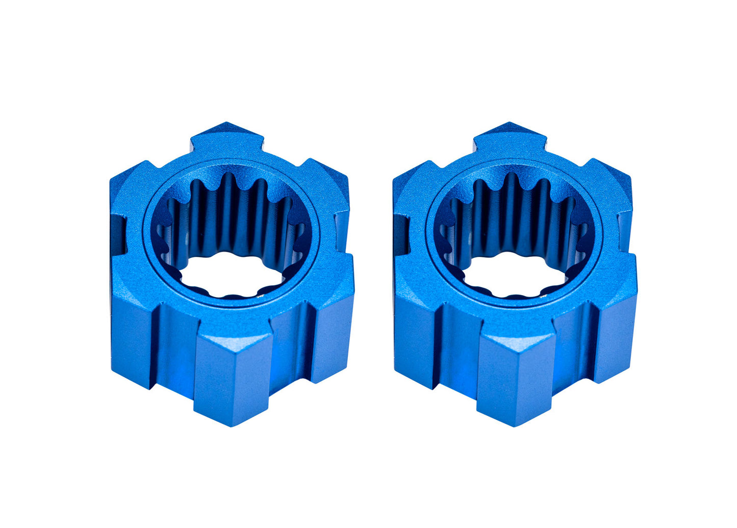 Traxxas 10954-BLUE Blue Aluminum Front Hex Hubs & Clips (2) Funco Pro Scale.