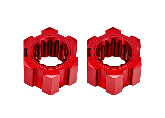 Traxxas 10954-RED Red Aluminum Front Hex Hubs & Clips (2) Funco Pro Scale.
