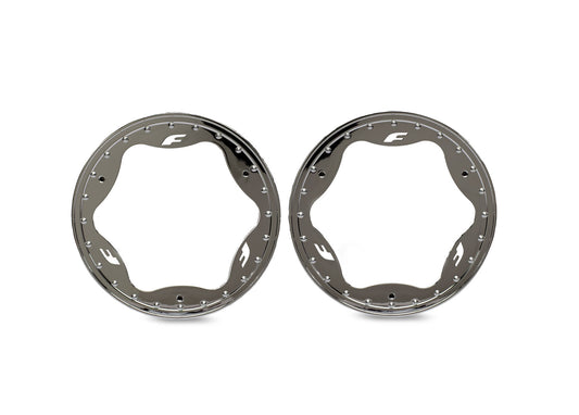 Traxxas 10976-CHRM 3.5" Chrome Funco Front Beadlock Rings (2).