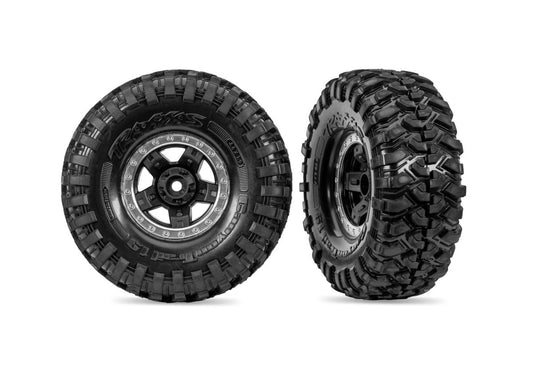 Traxxas 11070-STBLK Tires & Wheels, Black 1.9"