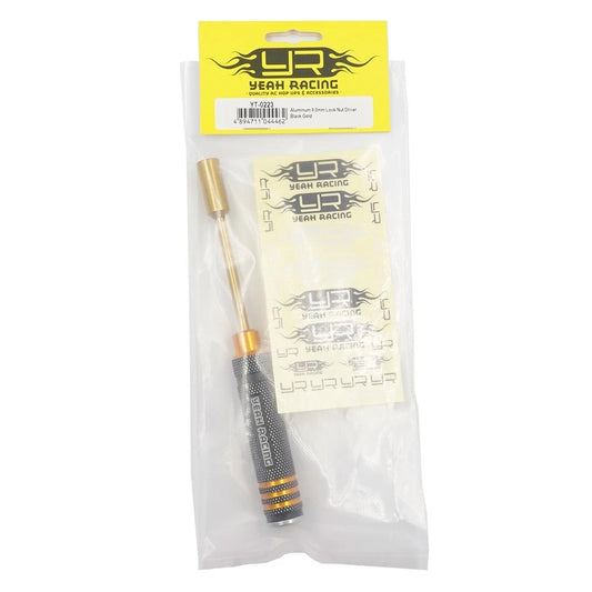Yeah Racing YT-0223 Aluminum 8.0mm Lock Nut Driver Black Gold