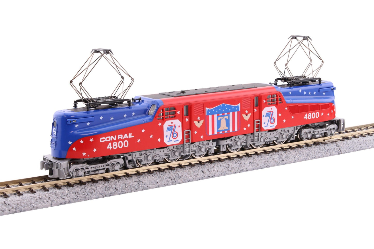 Kato 137-2015 N Scale GG1 Conrail Bicentennial #4800 Electric Locomotive.