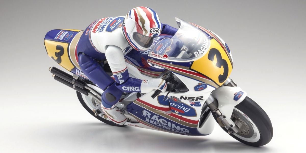 Kyosho 34937T1 Hang On Racer 1991 Honda NSR500 Electric 1/8 Motorcycle Kit
