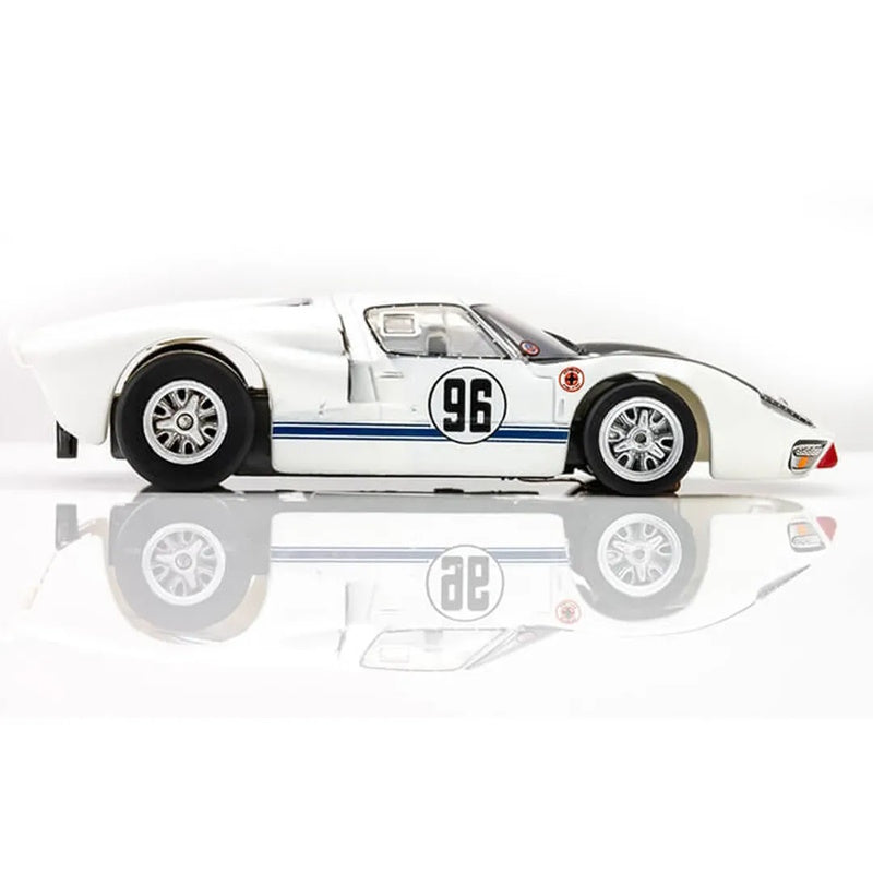 AFX 22057 Mega G+ Ford GT40 Mk II White & Black #96 Daytona Clear HO Slot Car - PowerHobby