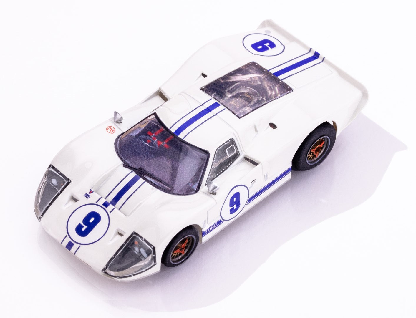 AFX 22078 Ford GT40 Mark IV #9 White HO Slot Car AFX22078 Mega G+