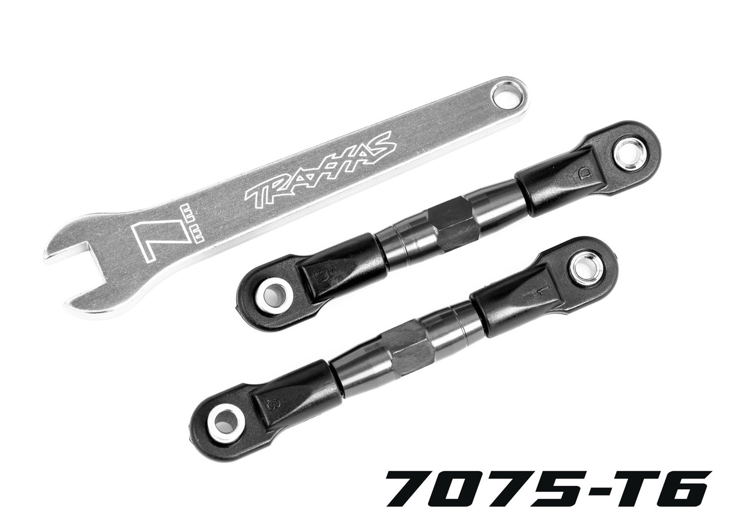Traxxas 2443a  TUBES 56 mm Gray Aluminum Rear Camber Links (2) Drag Slash