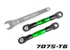 Traxxas 2443G TUBES 56mm Green Aluminum Rear Camber Links (2) Drag Slash