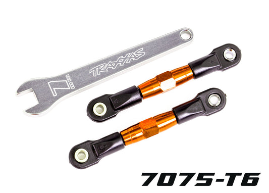 Traxxas 2443T TUBES 56mm Orange Aluminum Rear Camber Links (2)