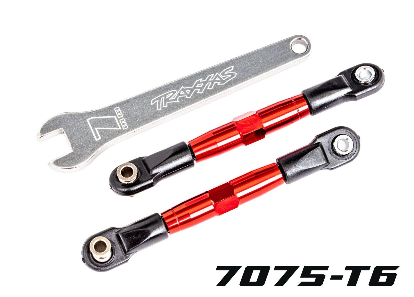 Traxxas 2444R TUBES 67 mm Red Aluminum Front Camber Links (2) Drag Slash