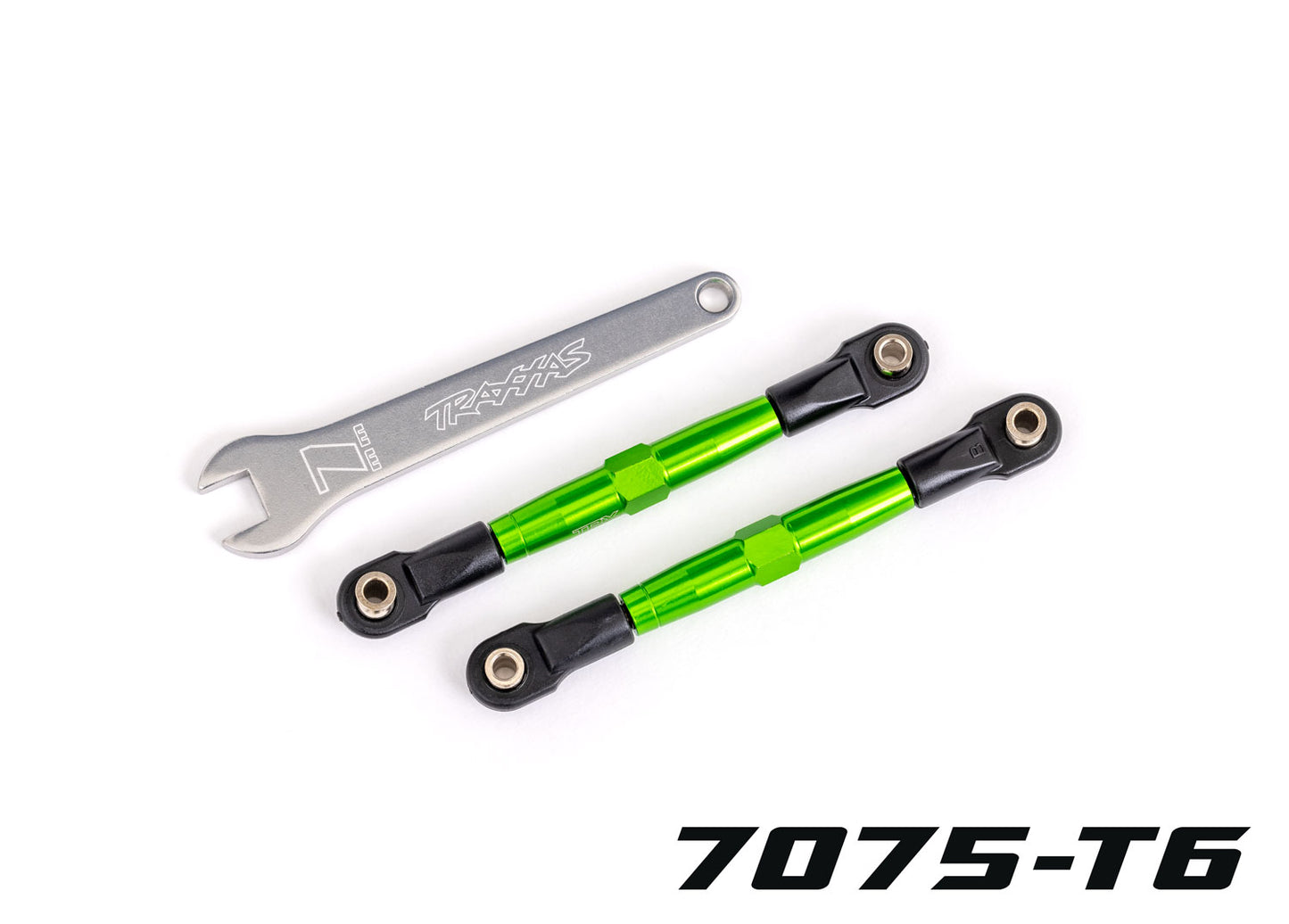 Traxxas 2445g TUBES 75mm Green Aluminum Front Toe Links (2) Drag Slash