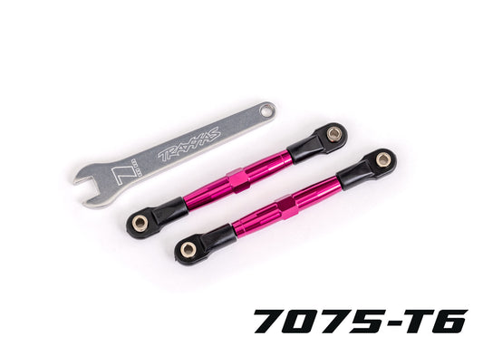 Traxxas 2445P TUBES 75 mm Pink Aluminum Front Toe Links (2) Drag Slash