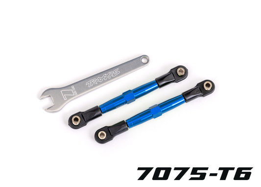 Traxxas 2445X TUBES 75mm Blue Aluminum Front Toe Links (2) Drag Slash