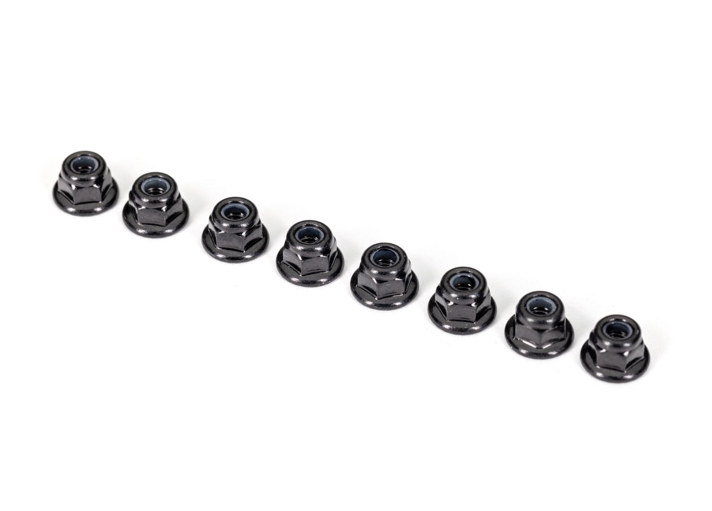 Traxxas 2744x 3 mm Flanged Nylon Black Locking Nuts (8) Sledge