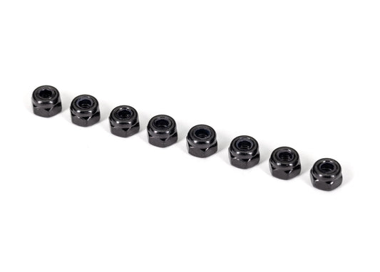 Traxxas 2745x 3 mm Black Nylon Locking Nuts (8) Sledge