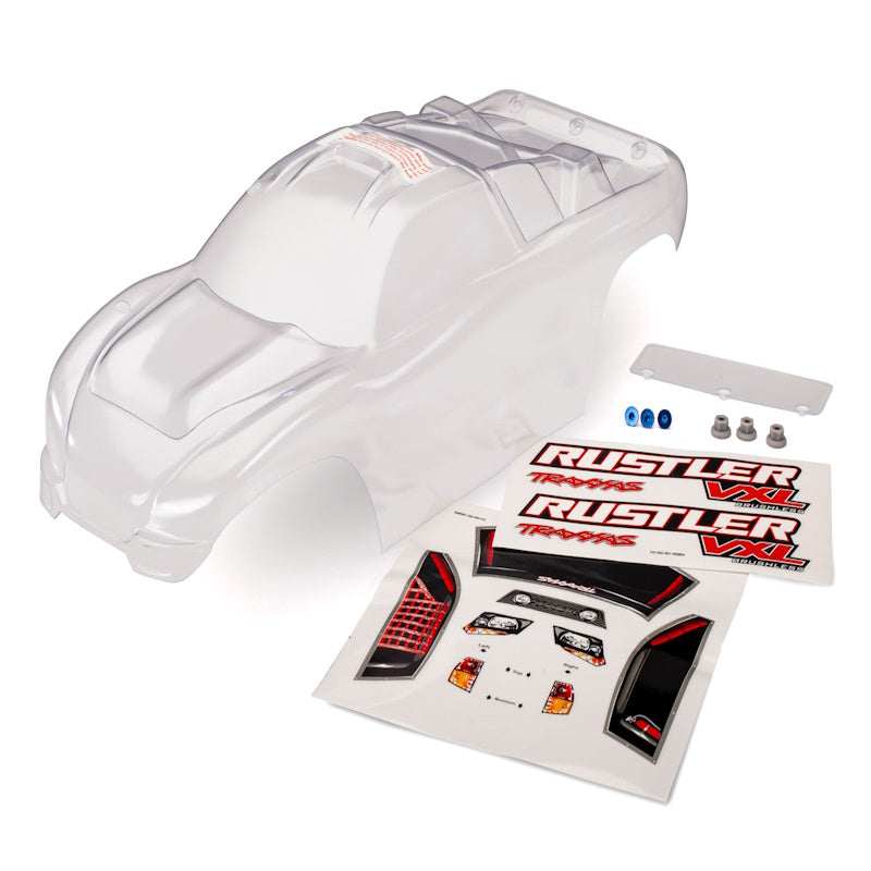 Traxxas 3714 Rustler Clear Body 1/10: Rustler VXL
