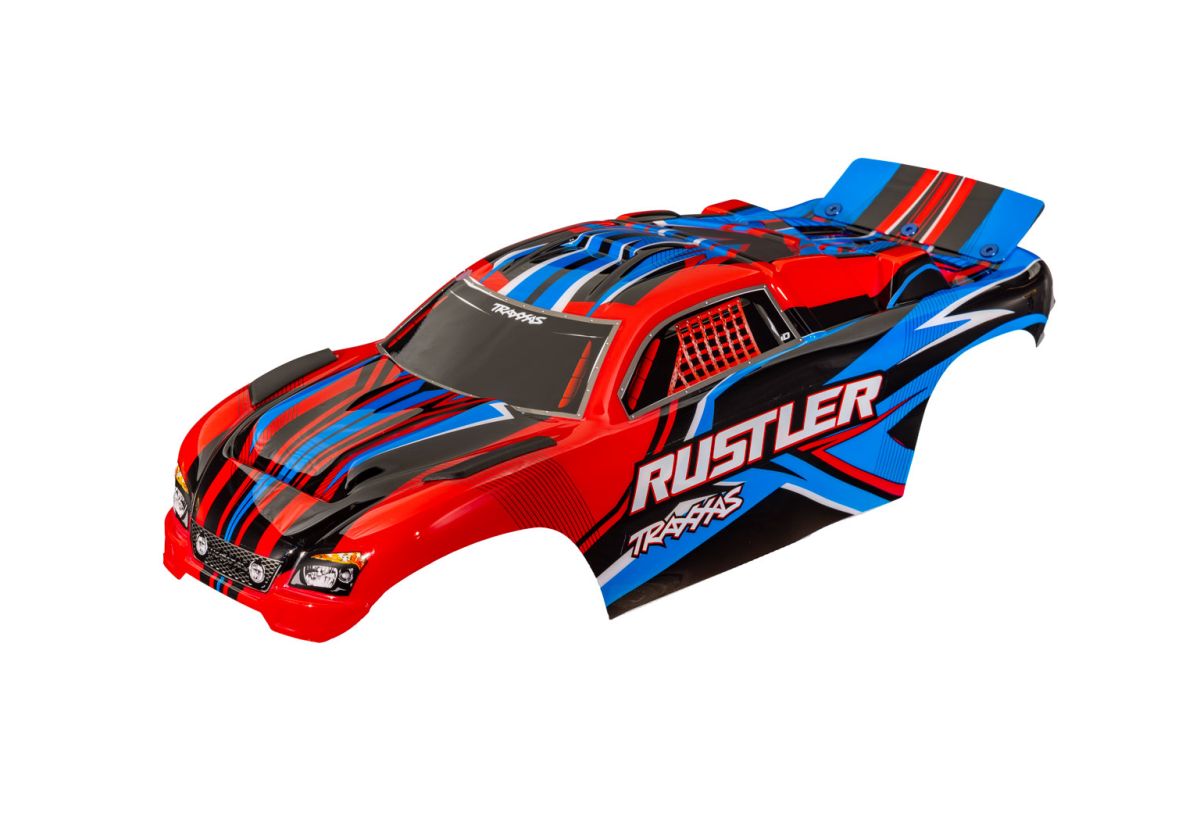 Traxxas 3734-RED Rustler 2WD Clipless Body