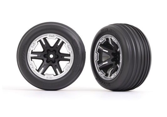 Traxxas 3771X RXT Ribbed Tires Wheels Front