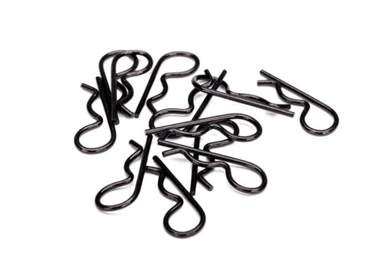 Traxxas 3934A Heavy Duty Black Body Clips (12) Rustler Slash TRX-4 Stampede 4x4 - PowerHobby