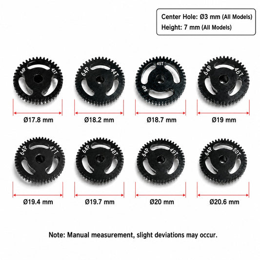 Powerhobby 64P 48T 3MM Bore Pinion Gear Hardened Steel